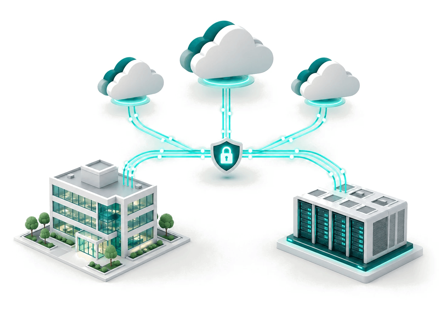 Illustration of the Telxer cloud & data centre connectivity setup